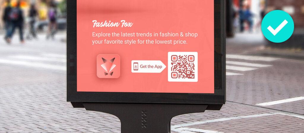 A QR Code with good color contrast.