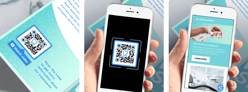 Scanning a QR Code with a smartphone.