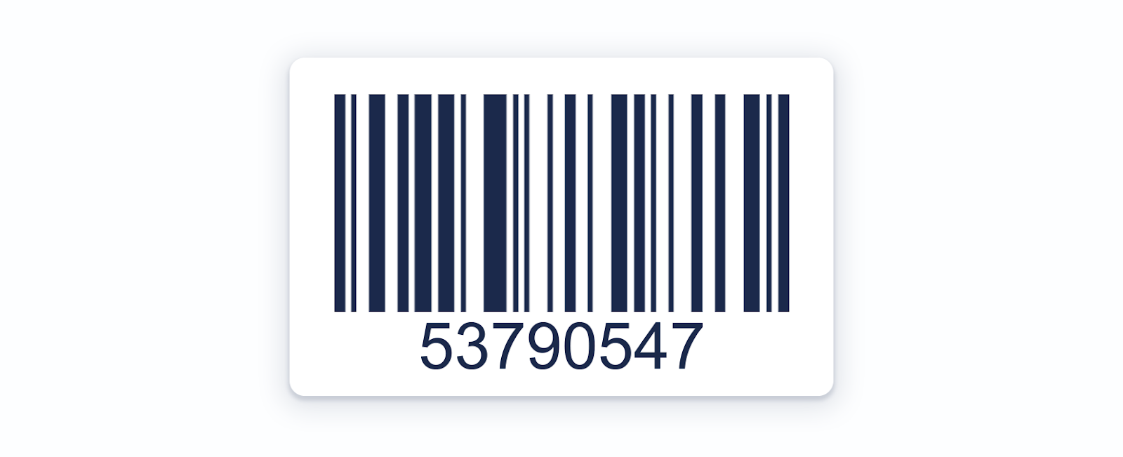 A basic 1D barcode