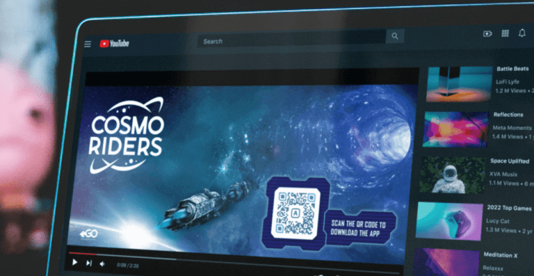 QR Codes enable users to download mobile apps.