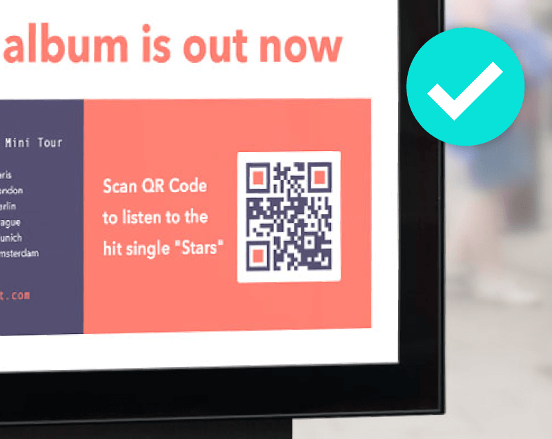 An example of a QR Code with plenty of contrast against the background
