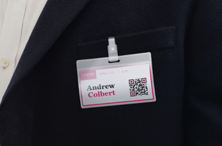 Adding QR Codes to name tags helps event attendees network