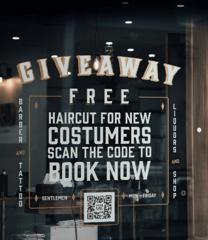 Snatch the attention of new customers with QR Codes that have a catchy call-to-action.