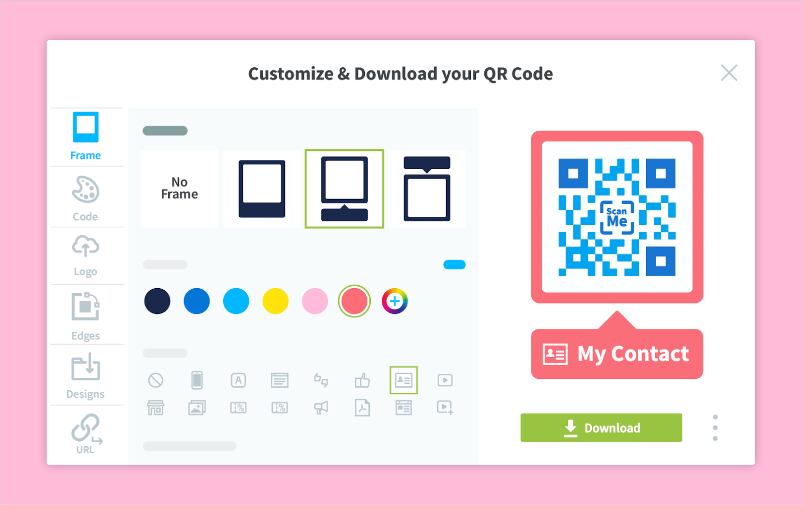 Customizing a QR Code with QR Code Generator PRO.