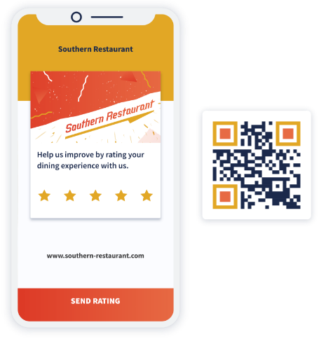 A Rating QR Code landing page example