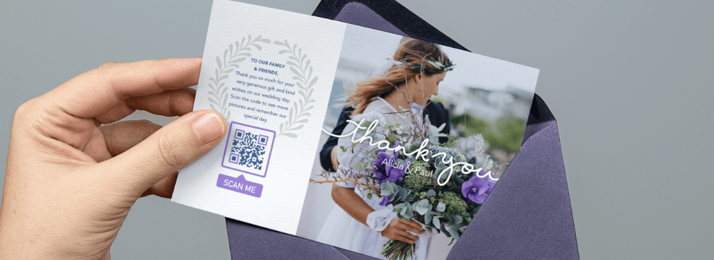 QR Code idea on a wedding card