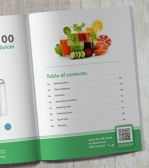 Book close-up with QR code