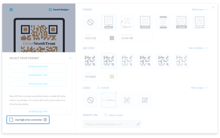 Download QR Codes into Different Formats | QR Code Generator