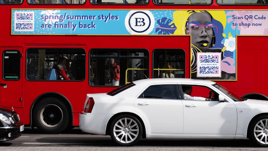 Example of a QR Code on a large ad.