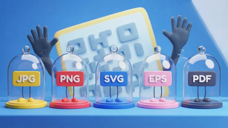 Different file options to download your QR Code.