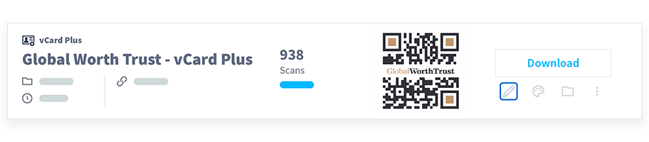 A display of all the basic QR Code campaign information.