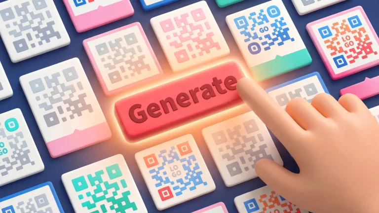 Illustration of QR Code generation in bulk