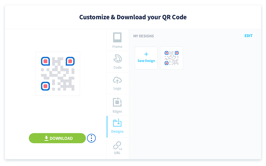Select the three vertical dots next to the Download button to download your code in other file formats