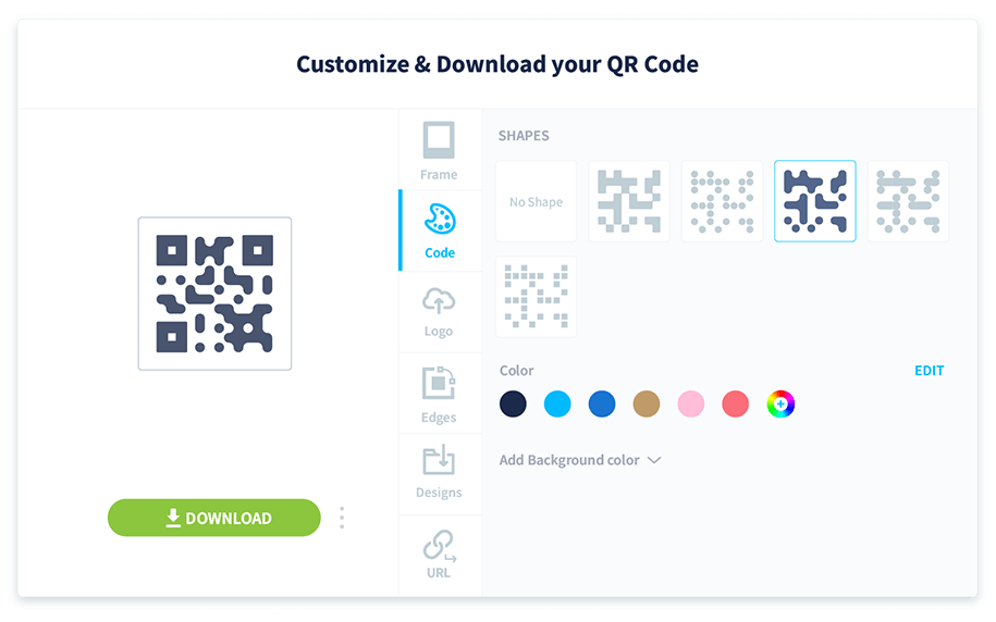 Change the squares into a variety of shapes that suits you