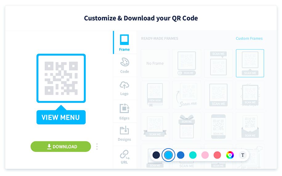 Change the color of the frame to match your brand