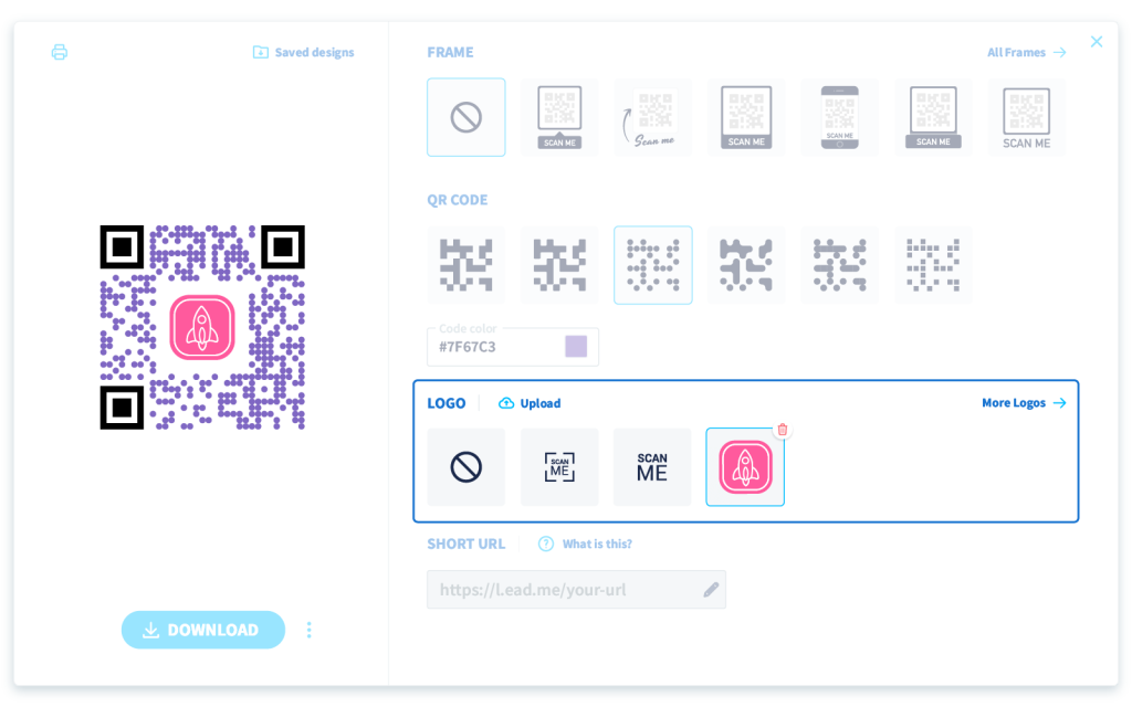 Next, customize the QR Code with your own colors