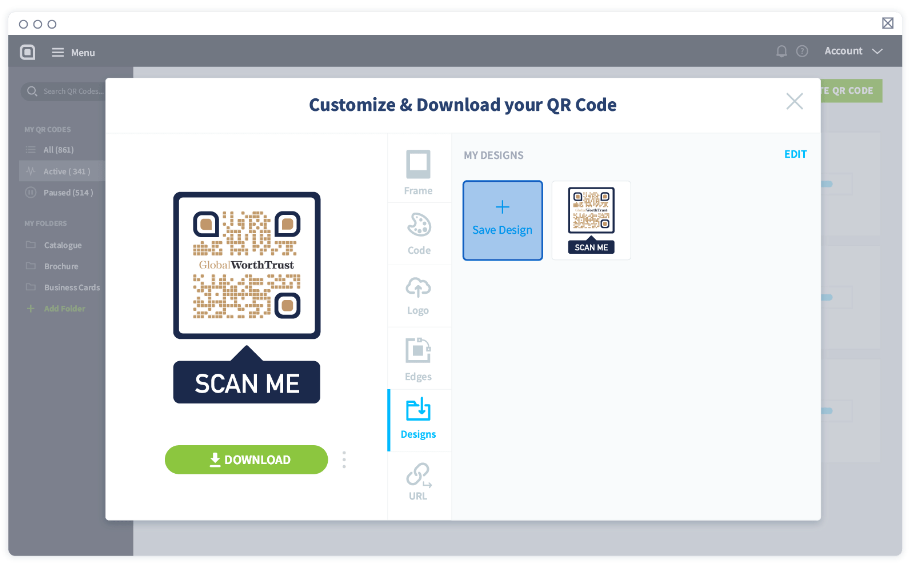 Save your design to reuse