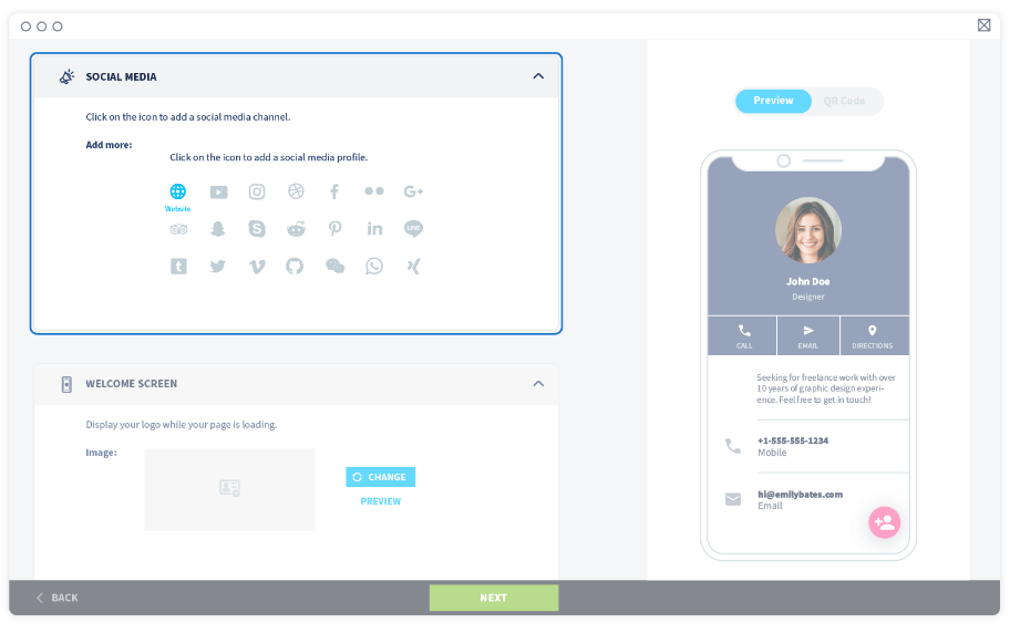 Include your social media links
