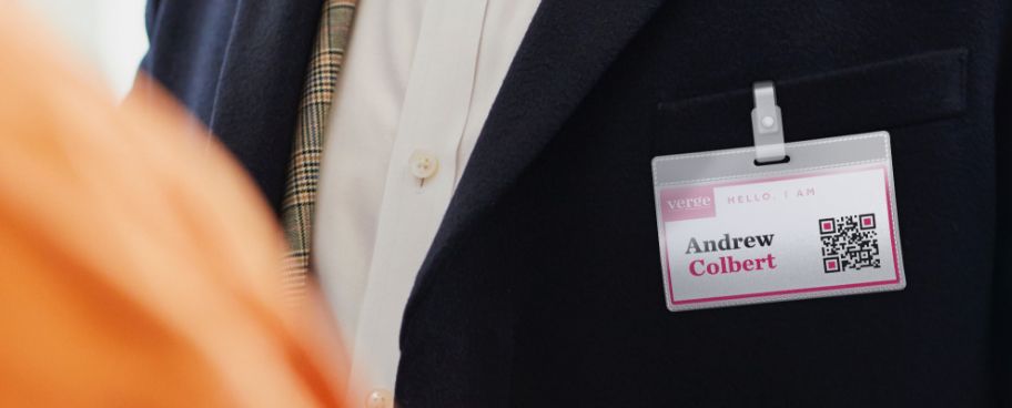 QR Code idea on an ID badge