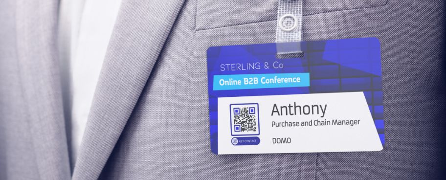 vCard Plus QR Code on a custom conference badge
