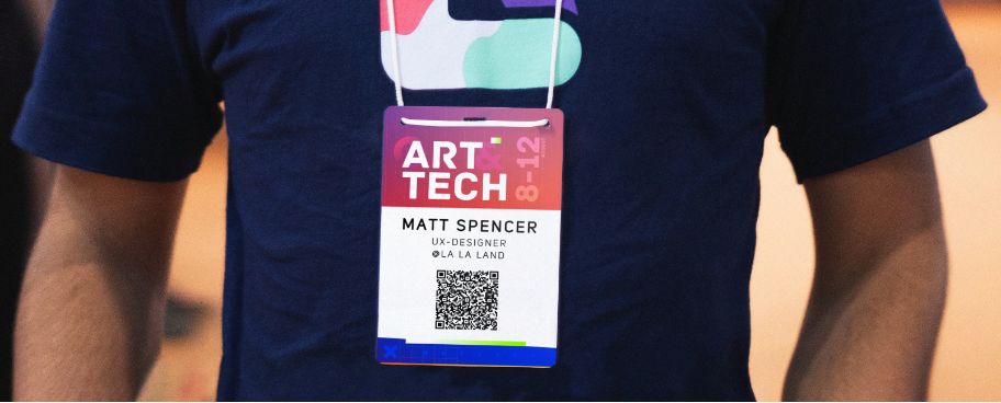 A Static QR Code on a conference badge