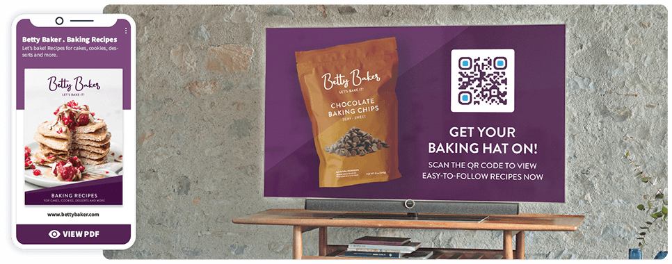 QR Code marketing idea on a TV commercial with a PDF QR Code