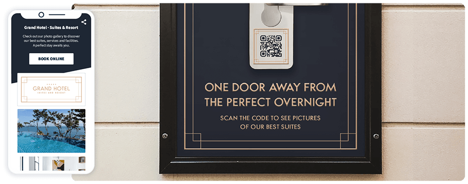 QR Code marketing idea on a poster with an Image Gallery QR Code