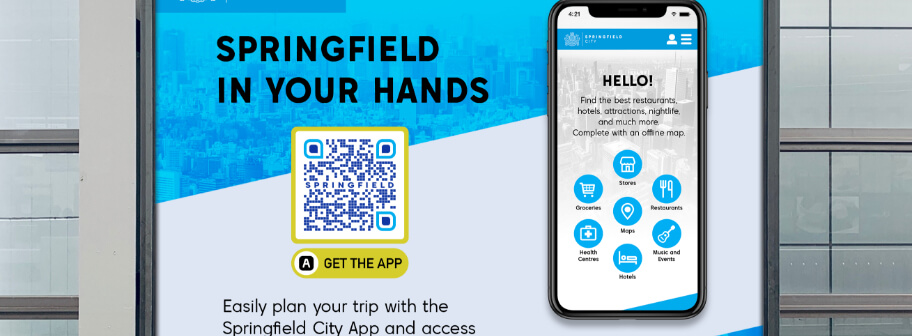 QR Code idea on a display to promote app installations