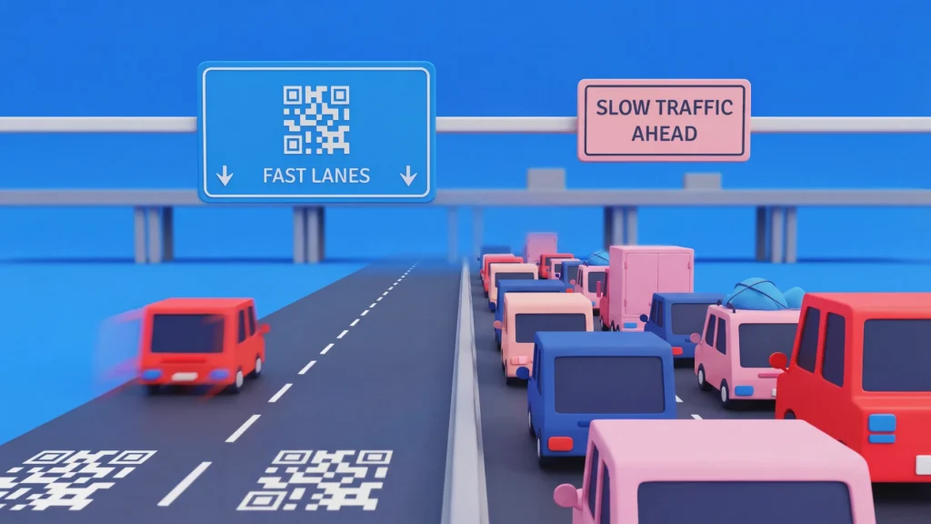 The purpose of QR Codes illustration