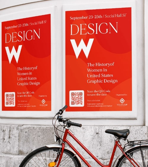 QR Code idea on a poster ad that promotes a local studio event