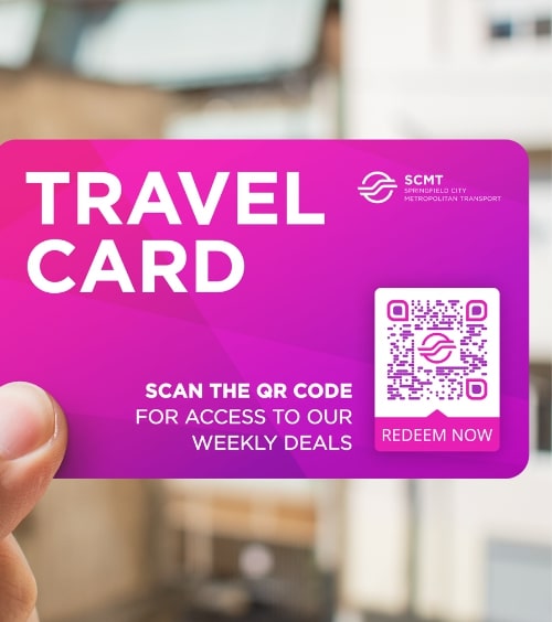 QR Code idea on a public transportation ticket that promotes a coupon