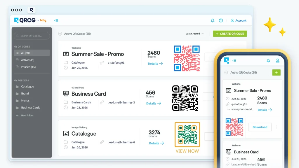 QR Code Generator PRO is an all-in-one QR Code marketing platform that lets you create, design, manage and track your QR Codes.