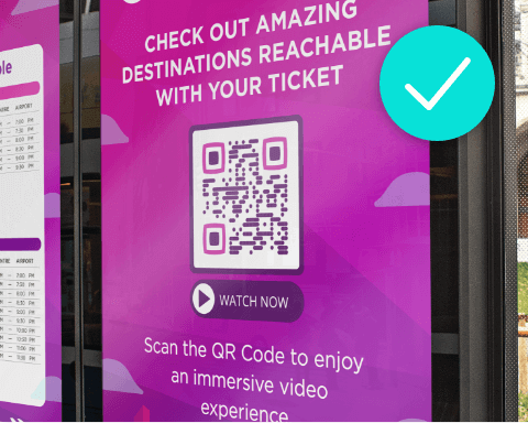 An example showing a correct use of color when designing a QR Code.